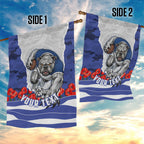 Personalized Bulldogs ANZAC Tribute Garden Flag Poppy Field Soldier Silhouette Aboriginal Rugby Mascot
