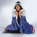 Personalized Bulldogs ANZAC Tribute Hooded Blanket Poppy Field Soldier Silhouette Aboriginal Rugby Mascot