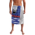 Personalized Bulldogs ANZAC Tribute Lavalava Poppy Field Soldier Silhouette Aboriginal Rugby Mascot