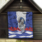 Personalized Bulldogs ANZAC Tribute Quilt Poppy Field Soldier Silhouette Aboriginal Rugby Mascot