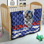 Personalized Bulldogs ANZAC Tribute Quilt Poppy Field Soldier Silhouette Aboriginal Rugby Mascot