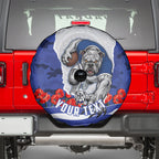 Personalized Bulldogs ANZAC Tribute Spare Tire Cover Poppy Field Soldier Silhouette Aboriginal Rugby Mascot