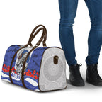 Personalized Bulldogs ANZAC Tribute Travel Bag Poppy Field Soldier Silhouette Aboriginal Rugby Mascot