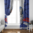 Personalized Bulldogs ANZAC Tribute Window Curtain Poppy Field Soldier Silhouette Aboriginal Rugby Mascot
