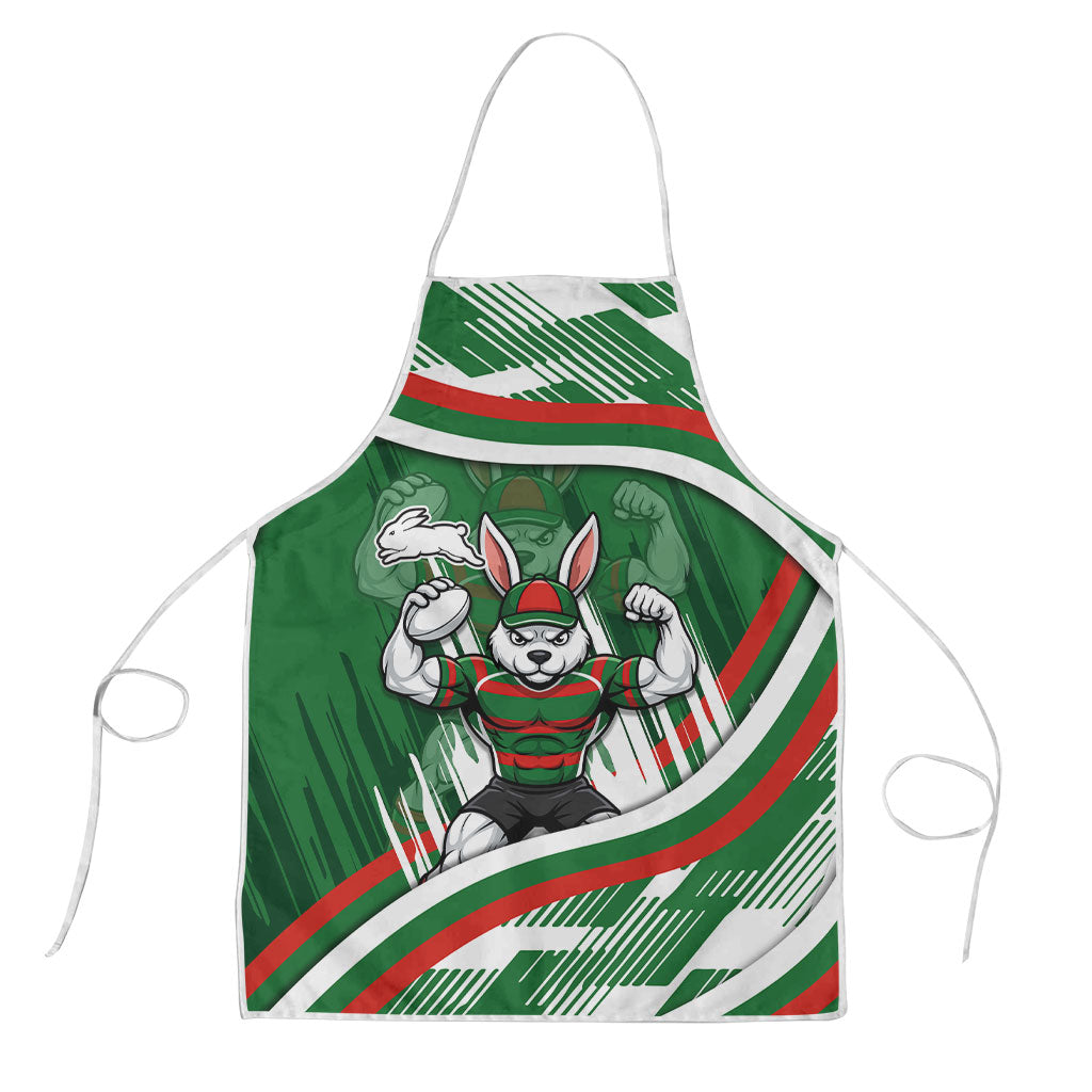 Rabbitohs Rugby Mascot Apron Fierce Athlete Graphic in Sports Style