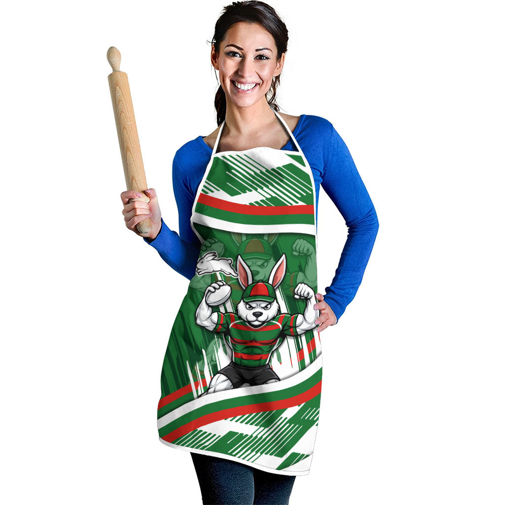 Rabbitohs Rugby Mascot Apron Fierce Athlete Graphic in Sports Style