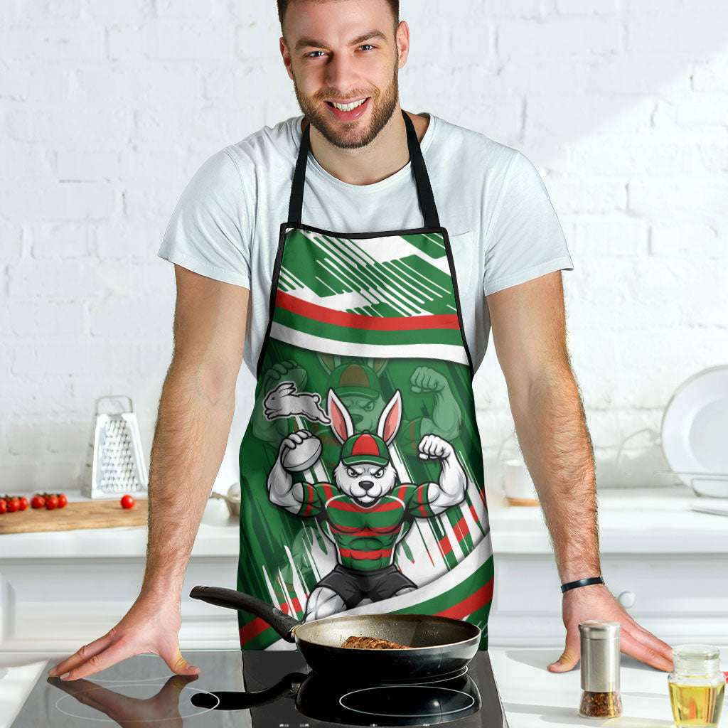 Rabbitohs Rugby Mascot Apron Fierce Athlete Graphic in Sports Style