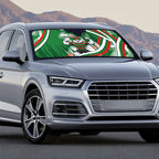 Rabbitohs Rugby Mascot Auto Sun Shade Fierce Athlete Graphic in Sports Style