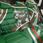 Rabbitohs Rugby Mascot Back Car Seat Cover Fierce Athlete Graphic in Sports Style