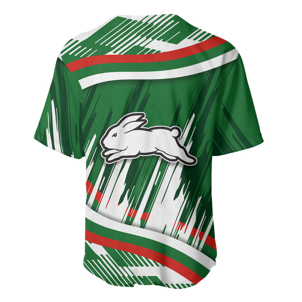 Rabbitohs Rugby Mascot Baseball Jersey Fierce Athlete Graphic in Sports Style