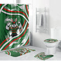 Rabbitohs Rugby Mascot Bathroom Set Fierce Athlete Graphic in Sports Style