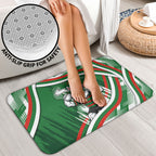 Rabbitohs Rugby Mascot Bathroom Set Fierce Athlete Graphic in Sports Style