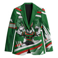 Rabbitohs Rugby Mascot Blazer Fierce Athlete Graphic in Sports Style