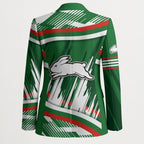 Rabbitohs Rugby Mascot Blazer Fierce Athlete Graphic in Sports Style