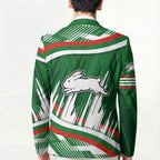 Rabbitohs Rugby Mascot Blazer Fierce Athlete Graphic in Sports Style