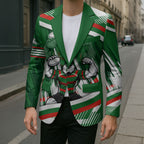 Rabbitohs Rugby Mascot Blazer Fierce Athlete Graphic in Sports Style