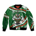 Rabbitohs Rugby Mascot Bomber Jacket Fierce Athlete Graphic in Sports Style