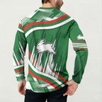 Rabbitohs Rugby Mascot Button Sweatshirt Fierce Athlete Graphic in Sports Style