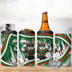 Rabbitohs Rugby Mascot 4 in 1 Can Cooler Tumbler Fierce Athlete Graphic in Sports Style