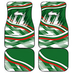 Rabbitohs Rugby Mascot Car Mats Fierce Athlete Graphic in Sports Style