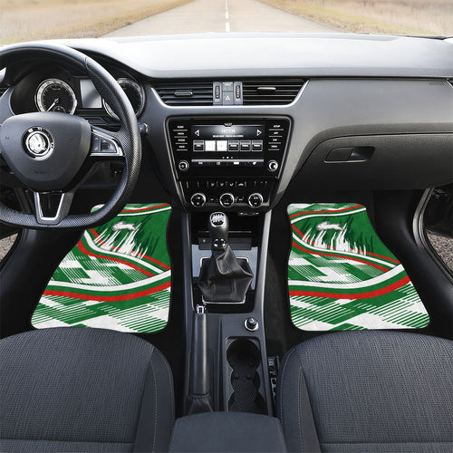 Rabbitohs Rugby Mascot Car Mats Fierce Athlete Graphic in Sports Style