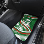 Rabbitohs Rugby Mascot Car Mats Fierce Athlete Graphic in Sports Style
