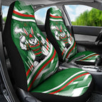 Rabbitohs Rugby Mascot Car Seat Cover Fierce Athlete Graphic in Sports Style