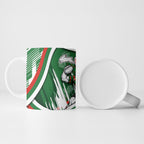 Rabbitohs Rugby Mascot Ceramic Mug Fierce Athlete Graphic in Sports Style