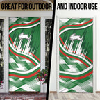 Rabbitohs Rugby Mascot Door Cover Fierce Athlete Graphic in Sports Style