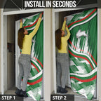 Rabbitohs Rugby Mascot Door Cover Fierce Athlete Graphic in Sports Style