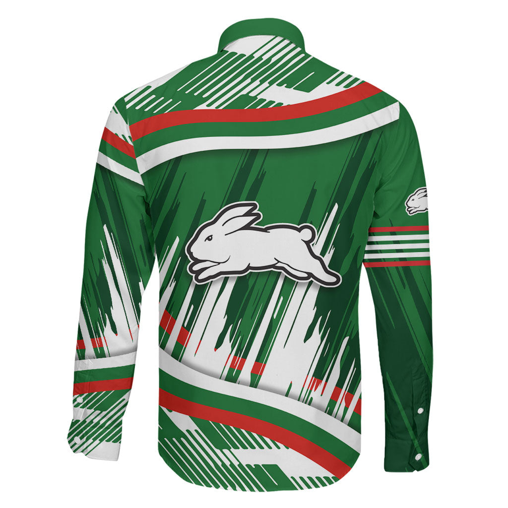 Rabbitohs Rugby Mascot Family Matching Tank Maxi Dress and Hawaiian Shirt Fierce Athlete Graphic in Sports Style