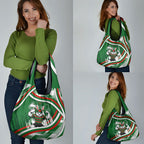 Rabbitohs Rugby Mascot Grocery Bag Fierce Athlete Graphic in Sports Style