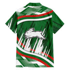 Rabbitohs Rugby Mascot Hawaiian Shirt Fierce Athlete Graphic in Sports Style