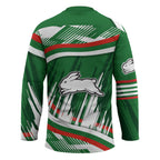 Rabbitohs Rugby Mascot Hockey Jersey Fierce Athlete Graphic in Sports Style