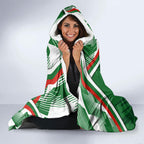 Rabbitohs Rugby Mascot Hooded Blanket Fierce Athlete Graphic in Sports Style