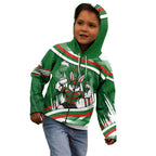 Rabbitohs Rugby Mascot Kid Hoodie Fierce Athlete Graphic in Sports Style