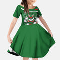 Rabbitohs Rugby Mascot Kid Short Sleeve Dress Fierce Athlete Graphic in Sports Style