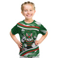 Rabbitohs Rugby Mascot Kid T Shirt Fierce Athlete Graphic in Sports Style