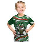 Rabbitohs Rugby Mascot Kid T Shirt Fierce Athlete Graphic in Sports Style