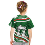 Rabbitohs Rugby Mascot Kid T Shirt Fierce Athlete Graphic in Sports Style