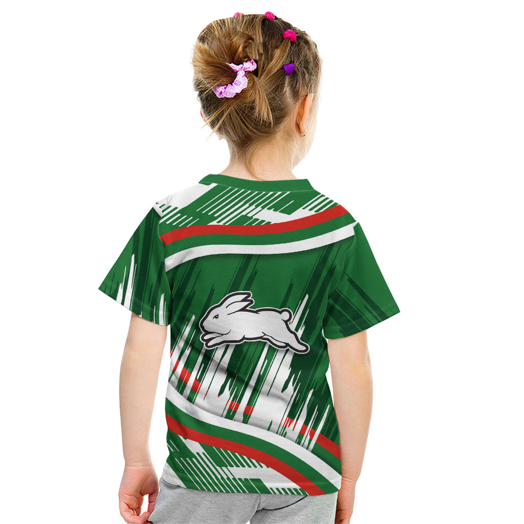 Rabbitohs Rugby Mascot Kid T Shirt Fierce Athlete Graphic in Sports Style
