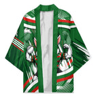 Rabbitohs Rugby Mascot Kimono Fierce Athlete Graphic in Sports Style