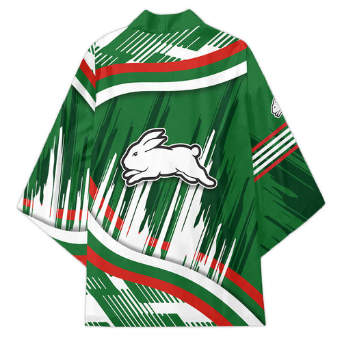Rabbitohs Rugby Mascot Kimono Fierce Athlete Graphic in Sports Style