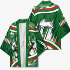 Rabbitohs Rugby Mascot Kimono Fierce Athlete Graphic in Sports Style