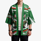 Rabbitohs Rugby Mascot Kimono Fierce Athlete Graphic in Sports Style