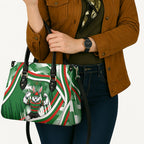 Rabbitohs Rugby Mascot Leather Bag Fierce Athlete Graphic in Sports Style