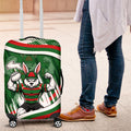 Rabbitohs Rugby Mascot Luggage Cover Fierce Athlete Graphic in Sports Style
