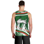 Rabbitohs Rugby Mascot Men Tank Top Fierce Athlete Graphic in Sports Style