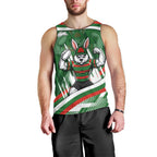 Rabbitohs Rugby Mascot Men Tank Top Fierce Athlete Graphic in Sports Style
