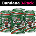 Rabbitohs Rugby Mascot Neck Gaiter Fierce Athlete Graphic in Sports Style